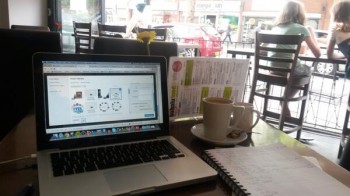 Flexible working from the cafe