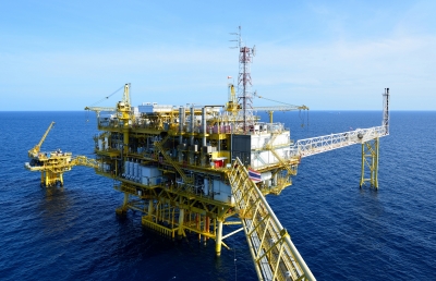 Off Shore Oil rig in sea