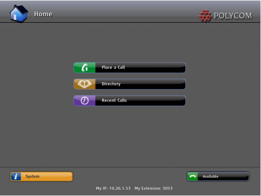 Polycom HDX Series User Interface
