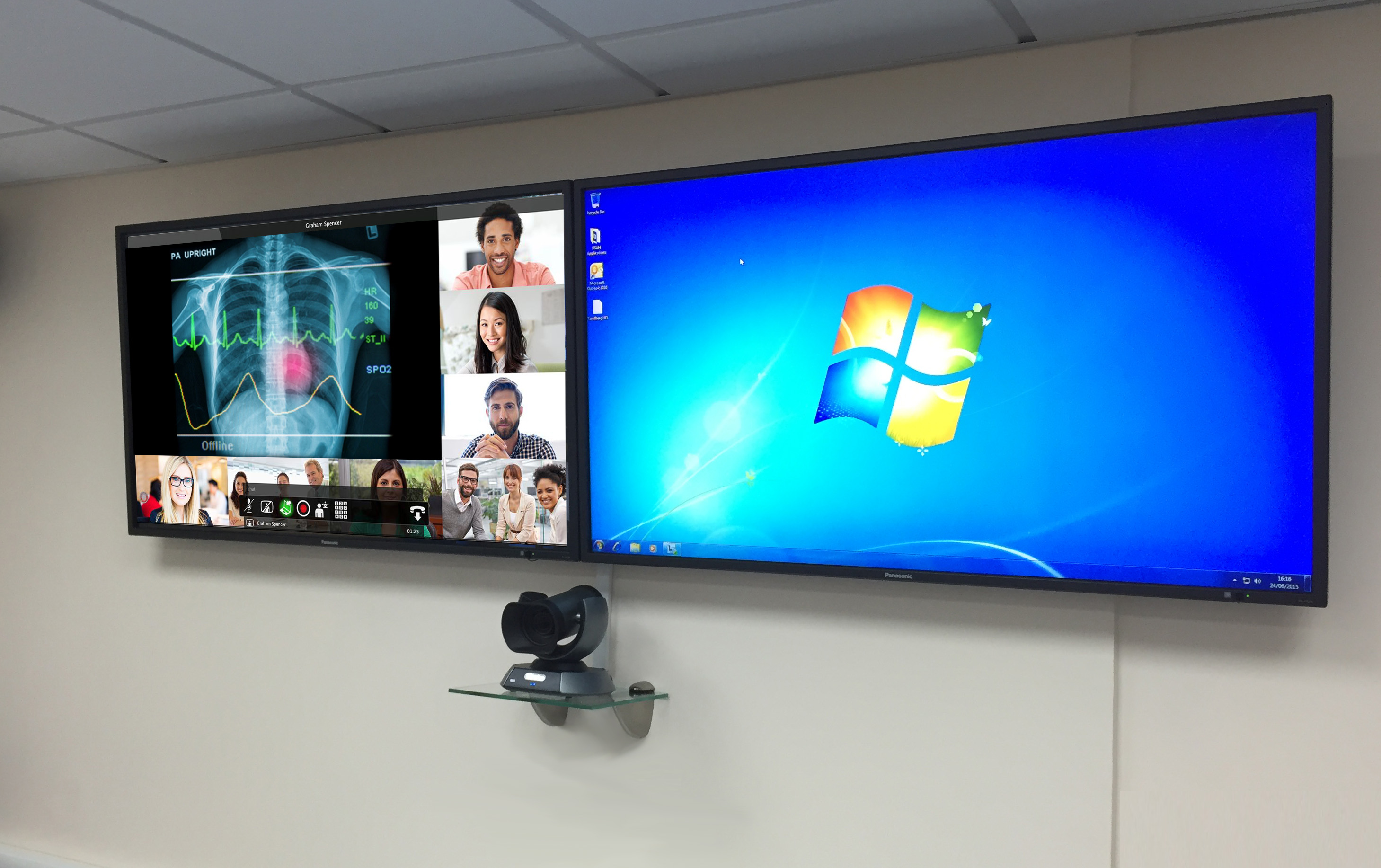 BSUH Lifesize Video Conferencing dual screen display