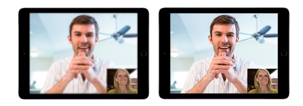 Lifesize Tablet showing poor quality vs good quality Video Conferencing