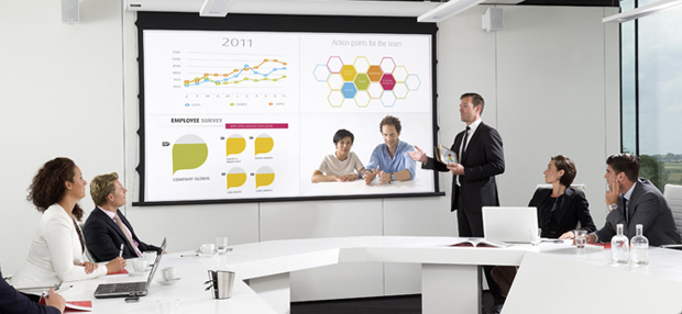 Barco Clickshare with 4 way data sharing in Meeting Room