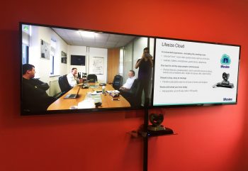 Ligentia Video Conferencing Dual Screen Installation