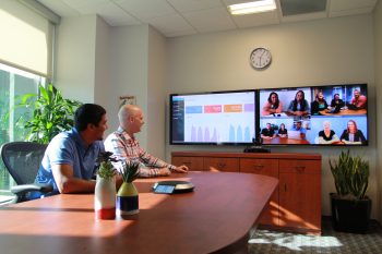 Lifesize Icon HD Video system with Dual Screen Display in Meeting Room